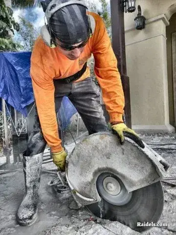 Concrete Sawing a Pool Deck