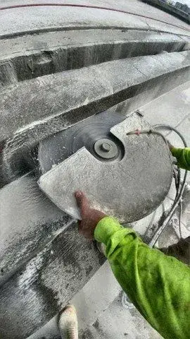 Cutting up a pool with the Hand Saw.