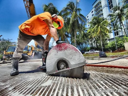 Cutting a ramp